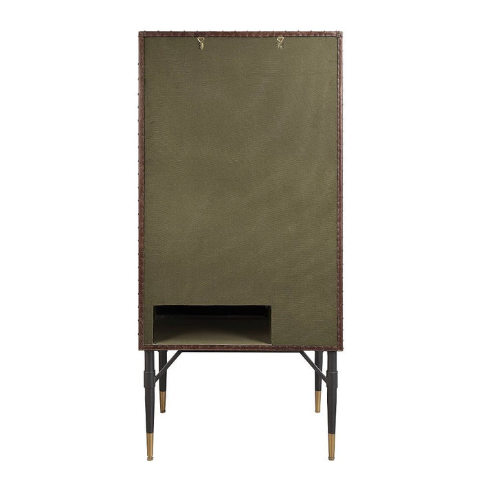 Yoela - Wine Cabinet - Leather & Aluminum ACME