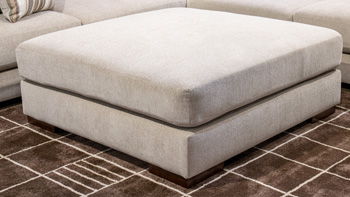 Linenhause - Oversized Accent Ottoman - Dune Benchcraft®