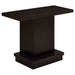 Fiona - Pedestal Console Table With Geometric Design - Cappuccino Furniture Max