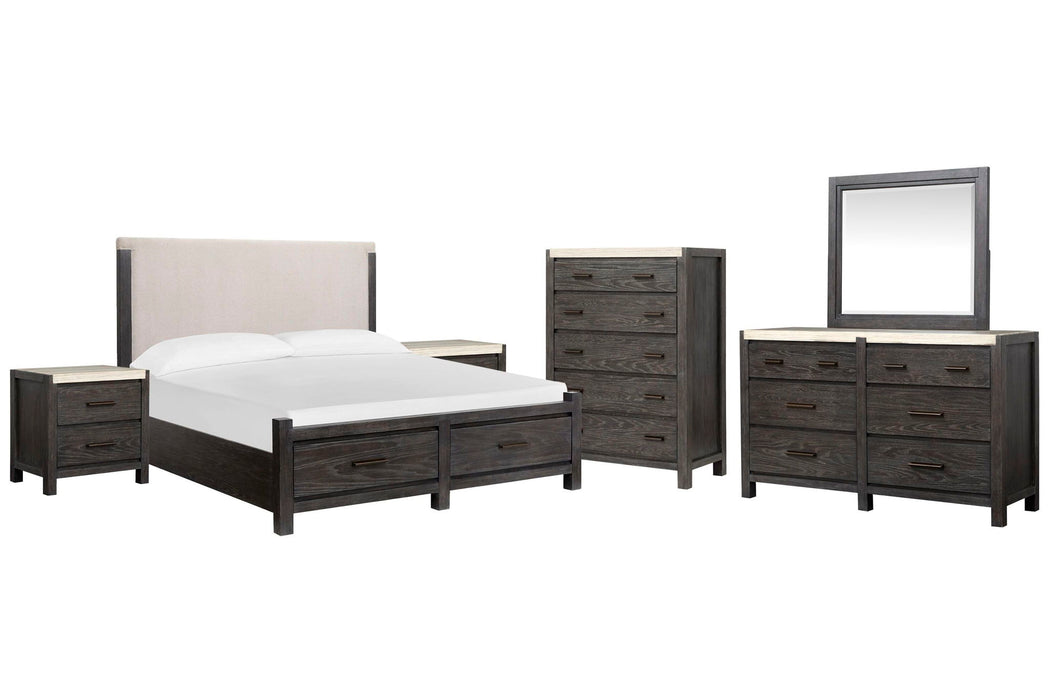 Plum Creek - Upholstered Panel Storage Bedroom Set Magnussen Furniture