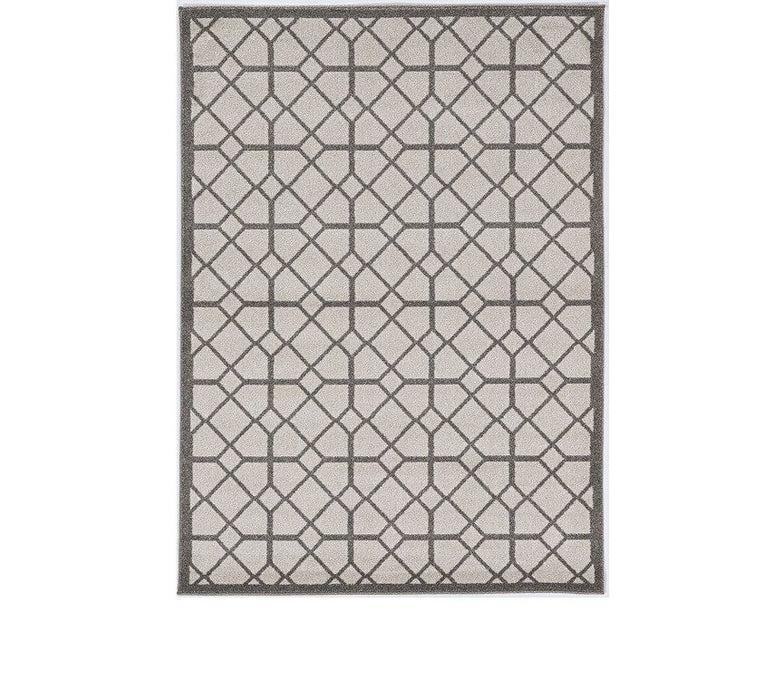 2' X 3' Diamond Pattern Accent Rug - Ivory / Gray