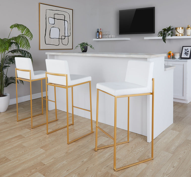Fuji - Contemporary Design High Back Barstool Lumi Source
