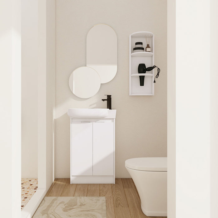 Freestanding Bathroom Vanity With Sink And Storage Rack, Soft Close Doors Base With Basin Home Essentials