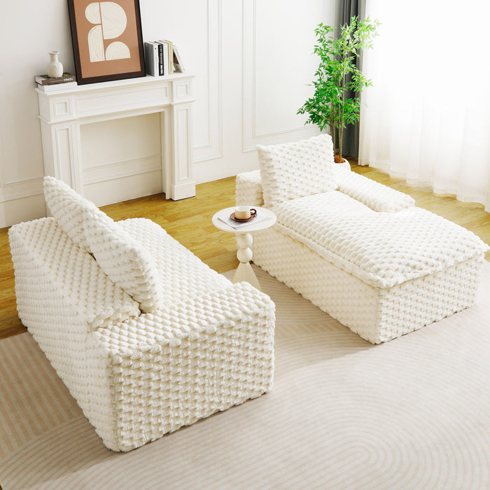 Modular Sofa, Convertible Twin Seat With Chaise Lounge Home Essentials