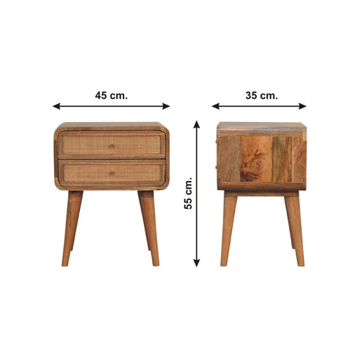 Close Knit 2 Drawer Nightstand - Oak Artisan Furniture