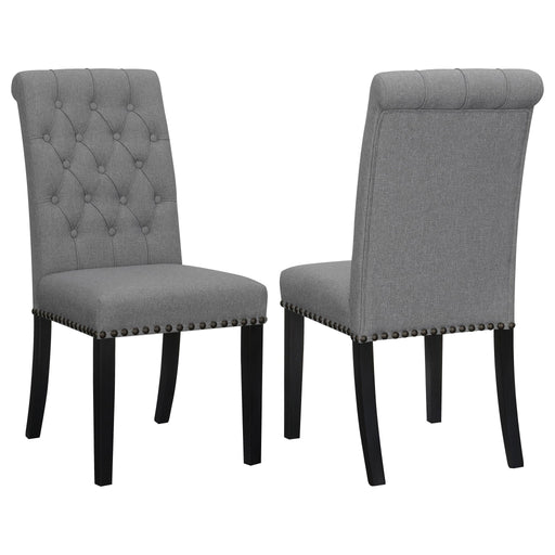 Tufted Rolled Backrest Side Chairs (Set of 2) Furniture Max