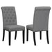 Tufted Rolled Backrest Side Chairs (Set of 2) Furniture Max