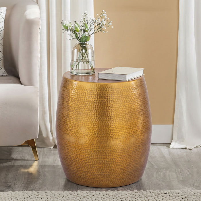 Et-201 - Oval End Table - Gold Matrix Furniture Group