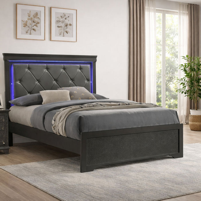 Blaze - Bed With LED Headboard Matrix Furniture Group