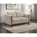 Fisher - Upholstered Panel Arm Loveseat - Taupe Furniture Max