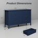 Modern 6 Drawer Fluted Dresser Home Essentials