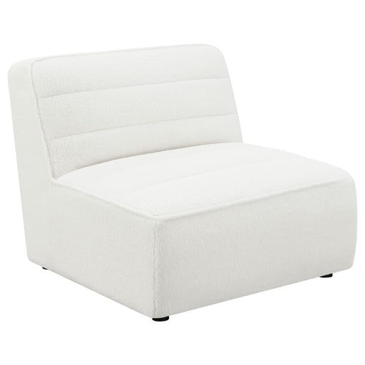 Bonnie - Upholstered Armless Chair With Channel Tufting - Ivory Furniture Max