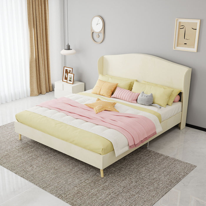 Upholstered Bed, Tufted Headboard, Comfortable Sleep Home Essentials