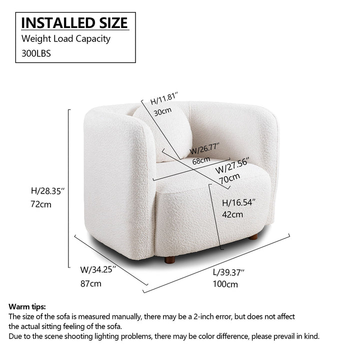 Japandi Style Accent Square Chair Home Essentials