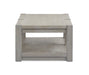 Burgess - Rectangular Shelf Cocktail Table With Casters - Calico Gray Magnussen Furniture