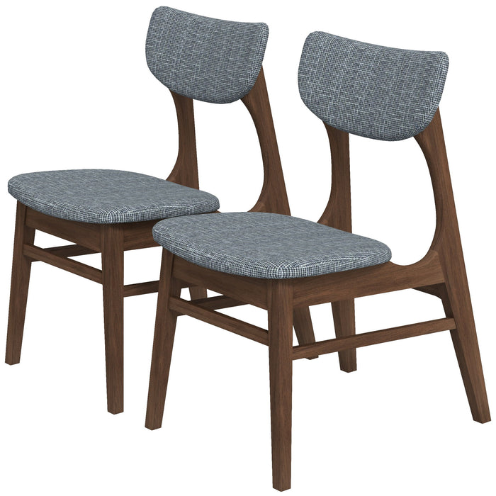 Eula - Mid-Century Modern Dining Chair (Set of 2) - Dark Brown