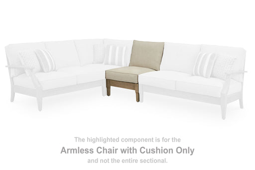 Clare View - Armless Chair With Cushion - Beige Signature Design by Ashley®
