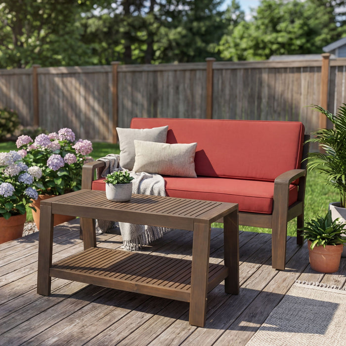 2 Piece Conversation Set, Loveseat & Coffee Table Noble House