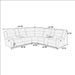 Manual Motion Reclining Loveseat 3 Piece Sectional Set With Console Storage And Cup Holders Home Essentials