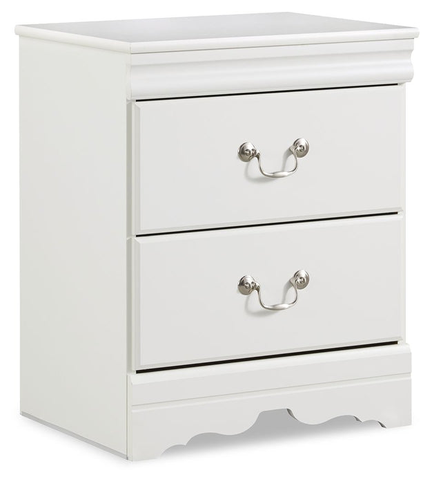 Anarasia - Two Drawer Night Stand - White Signature Design by Ashley®