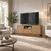 TV Stand For TVs Up To 50" With 1 Drawer And 2 Doors - Oak Home Essentials