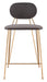 Georges - Counter Stool (Set of 2) - Gray / Gold Zuo Modern