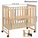 Portable Mini Baby Crib 5 In 1 Convertible With Foldable Storage - Natural Wood Home Essentials