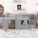 Low Loft Bed With Stair, Drawer, And Shelf Home Essentials