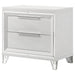 2 Drawer Nightstand With Accents - White Furniture Max