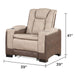 Bruno - Power Recliner Chair With LED Lighting Matrix Furniture Group