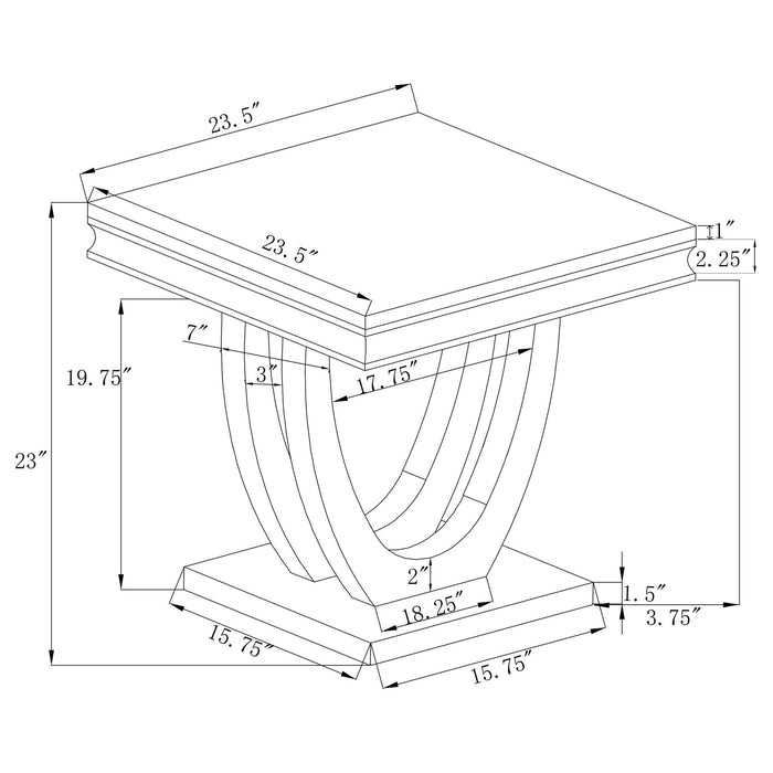 Durante - U-Shaped Base Table