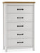 Kerisden - Five Drawer Chest - White / Brown Signature Design by Ashley®