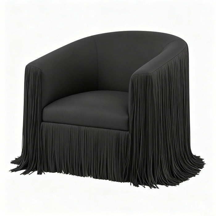 Isle - Swivel Chair With Fringe Accent Home Essentials