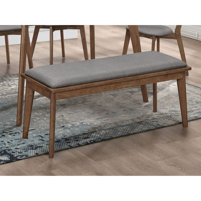 Upholstered Dining Bench - Brown / Gray Furniture Max