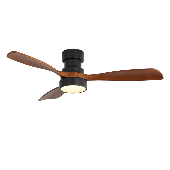 48" Ceiling Fan With Light, Dual Mount (Flush / Downrod), Dimmable LED, Quiet DC Motor, 3 Blades Daily Nest
