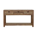 Tucker - 3 Drawer Console Table With Lower Shelf - Natural Furniture Max