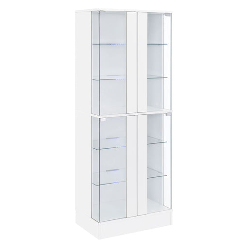 Gilbert - 4 Door LED Curio Display Cabinet Furniture Max
