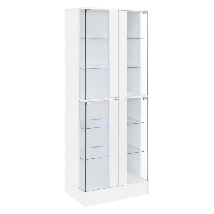 Gilbert - 4 Door LED Curio Display Cabinet Furniture Max