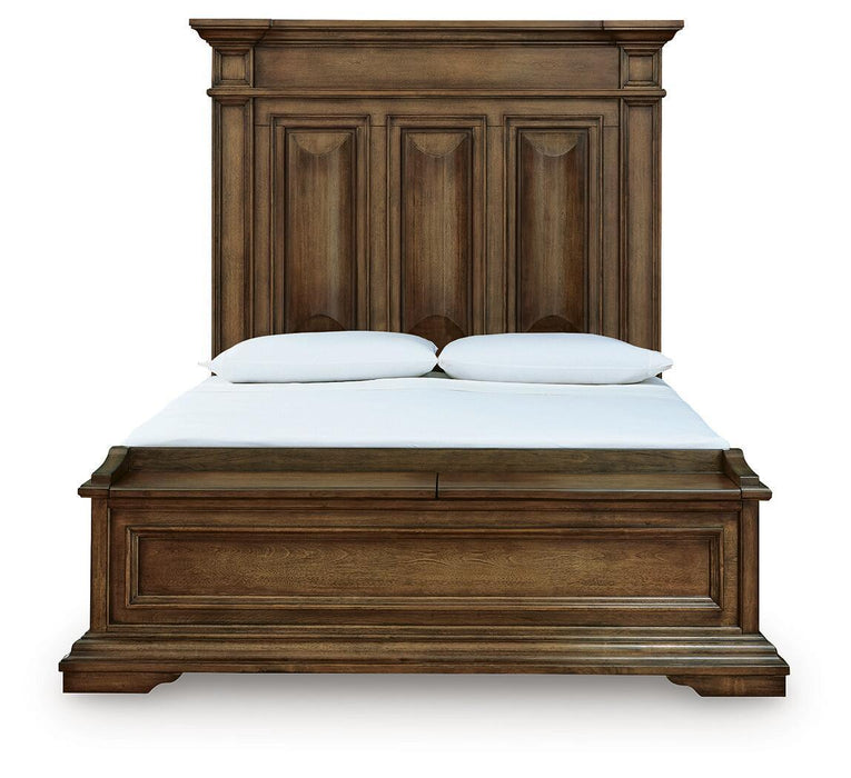 Frantanna - 3 Pc. - Queen Panel Storage Bed, Dresser And Mirror - Brown Signature Design by Ashley®