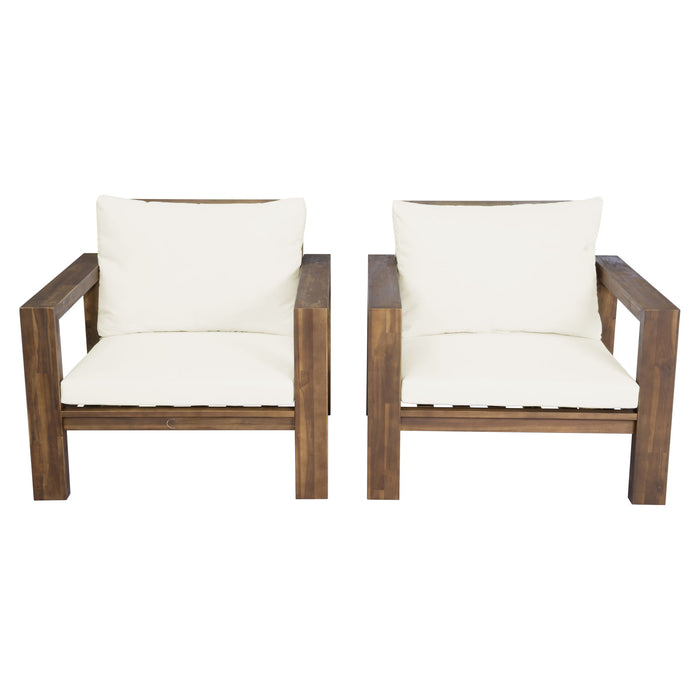 Stylish Outdoor Chair Set With Cushions For Garden (Set of 2) Hearth and Haven