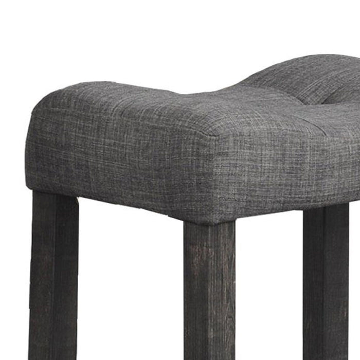 Transitional Style Counter Height Dining Stool With Footrest (Set of 2) Home Essentials