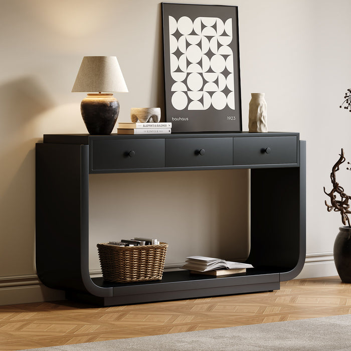 Console Table With 3 Drawers, Display Shelf Noble House