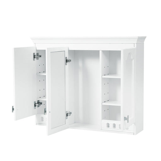 Wall Mount Mirror Cabinet With Adjustable Shelves, Soft Closing Hinges Hearth and Haven