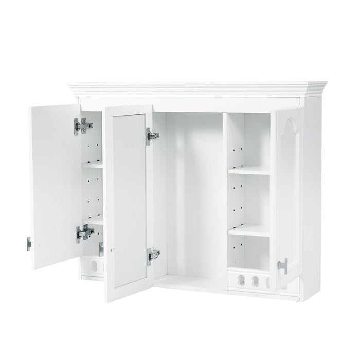 Wall Mount Mirror Cabinet With Adjustable Shelves, Soft Closing Hinges Hearth and Haven