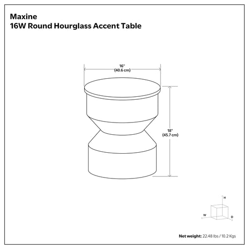 Maxine - Side Table - Black White Simpli-Home