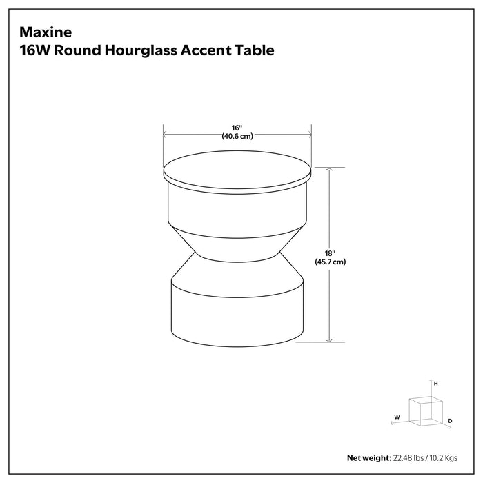 Maxine - Side Table - Black White Simpli-Home