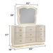 Flora - 9 Drawer Dresser With LED - Champagne Matrix Furniture Group