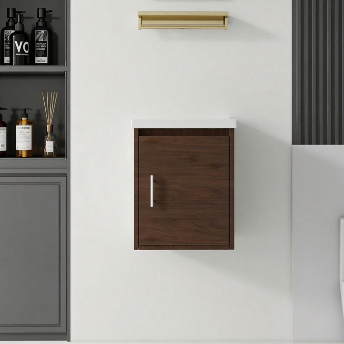 Floating Bathroom Vanity Combo, Wall Mounted Cabinet With Sink & Soft Close Doors For Small Bathrooms Home Essentials