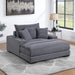 Upholstered Chaise Lounge With Cup Holders USB Port And Pillows Home Essentials