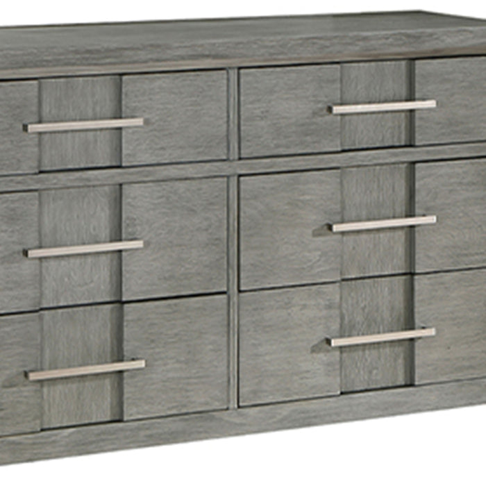 6 Drawer Dresser - Gray - Wood Matrix Furniture Group